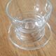 Beurrier en verre transparent,  avec cloche