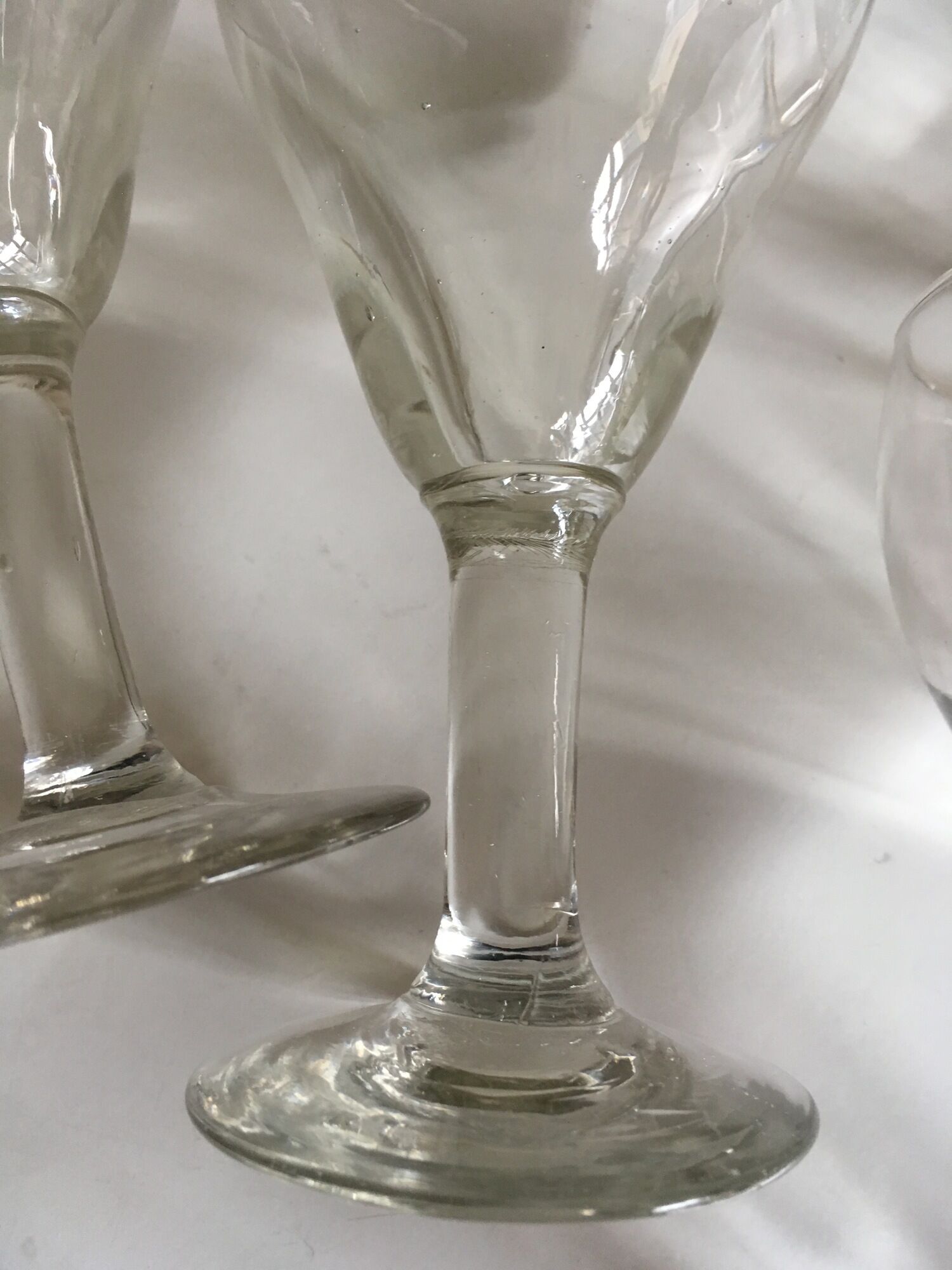 series of 6 walk glasses from bistro counter 50s
