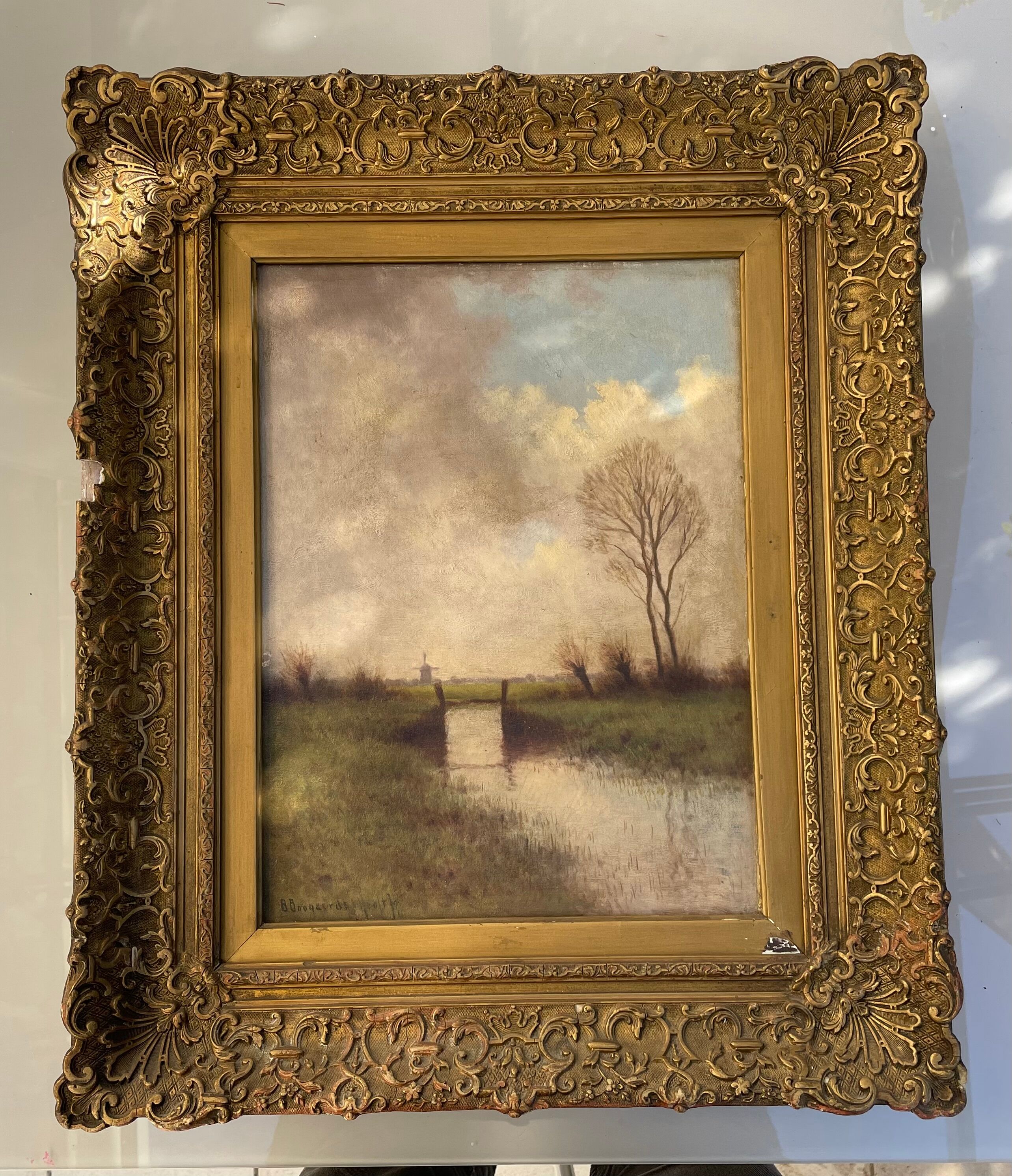 Oil on canvas, holland landscape