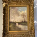Oil on canvas, holland landscape