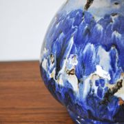 Glazed ceramic handmade Danish Mid-Century Modern Table Lamp