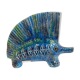 Vintage porcupine statue, design Aldo Londi for Bitossi, Rimini blue series.