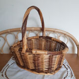Panier ovale en rotin