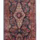 Long Vintage Oriental Runner Rug, Herati Wool Handwoven Hallway Carpet, 85 x 365