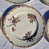Clairefontaine earthenware plate and fruit bowl set, Saxe model