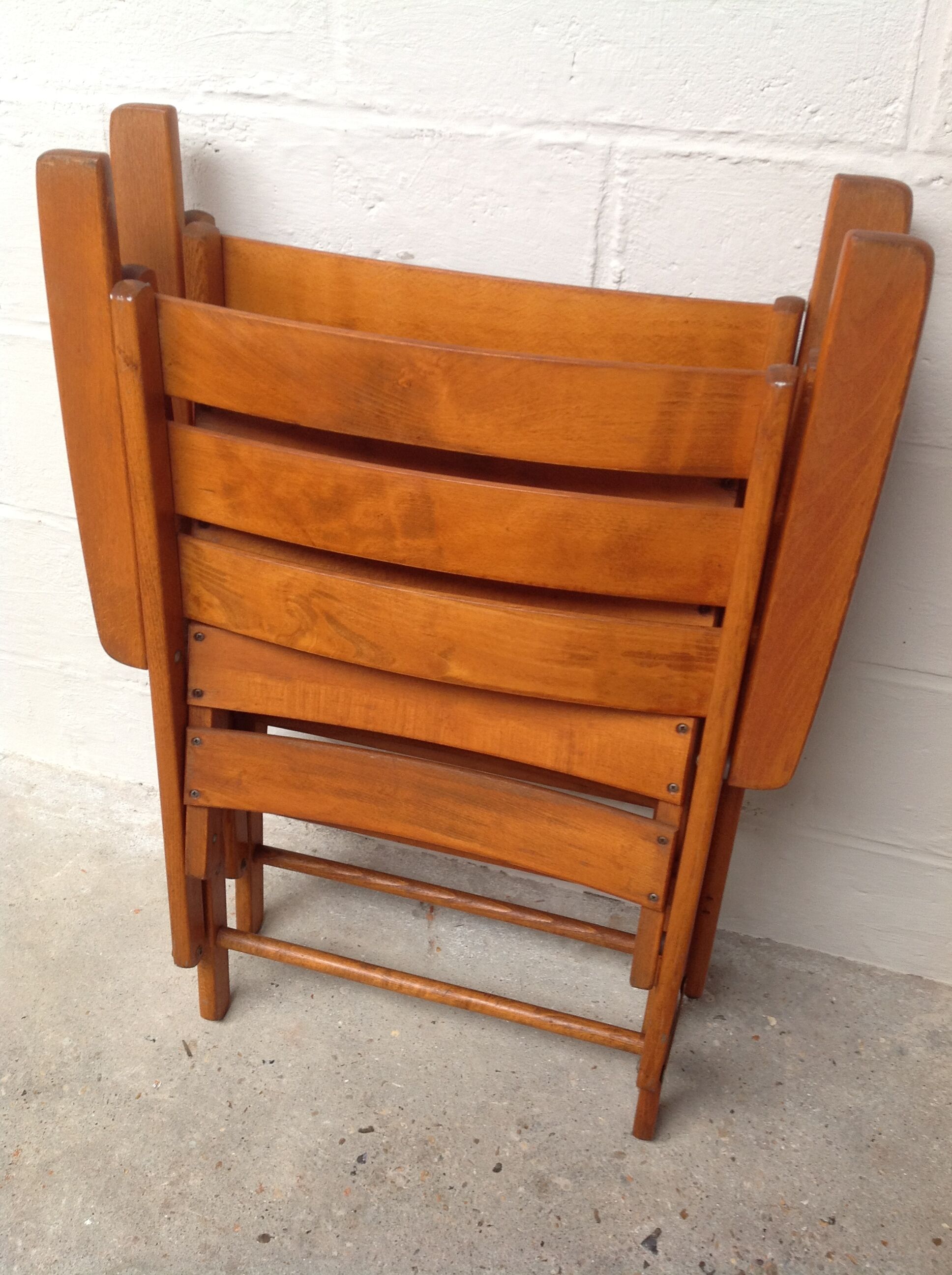 Teak folding chairs