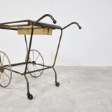 Mid century bar cart in the style of Josef Frank, 1950s