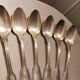 6 antique silver-plated metal spoons