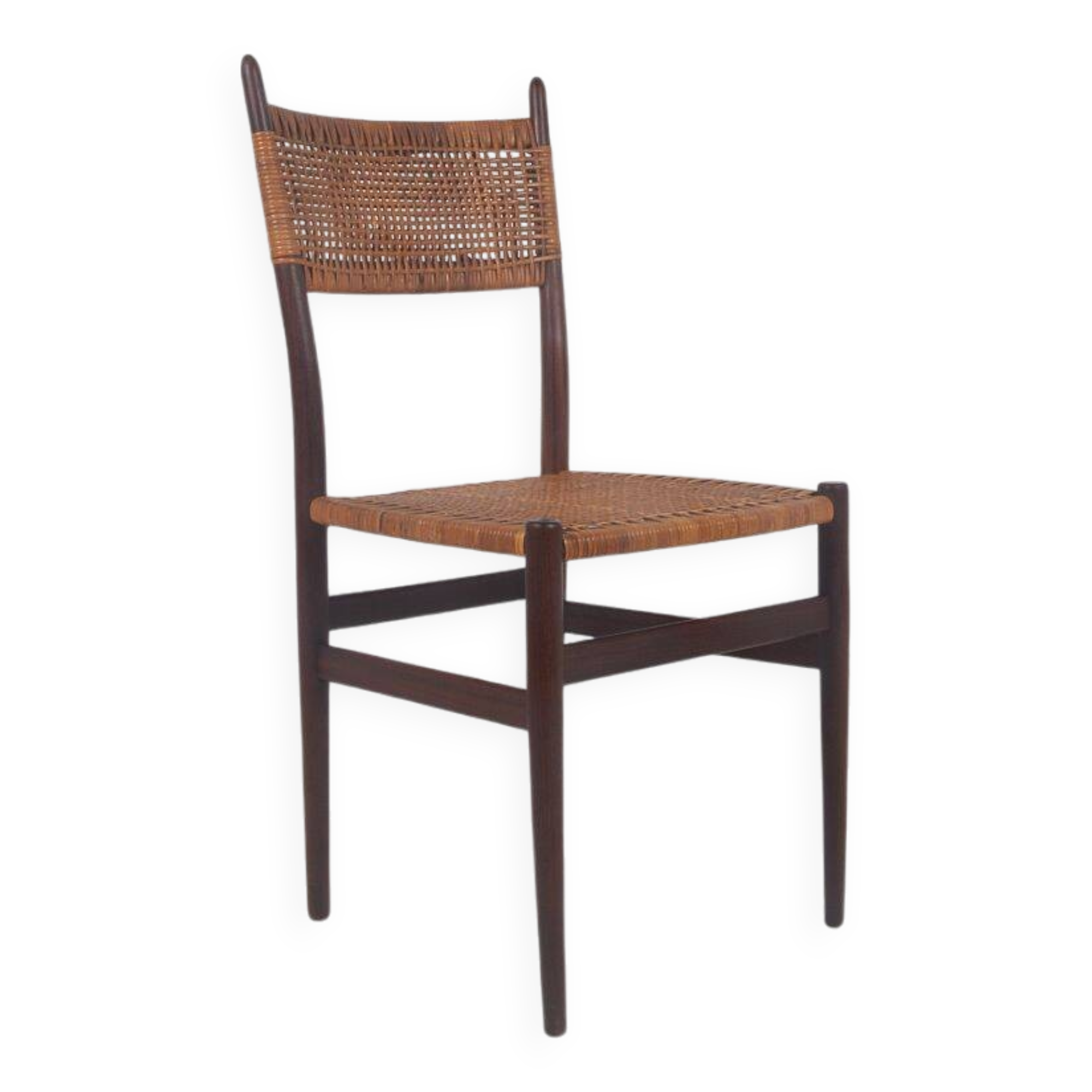 Teak and rattan chair, 1960s
