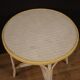 Table basse de jardin en osier, années 80