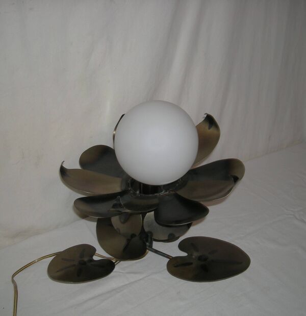 Lampe à poser nénuphar - style jansen des années 70