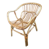 Fauteuil en rotin des années 60