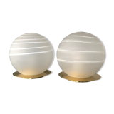 Brass and Murano Glass Table Lamp, Angelo Brotto for Esperia 1970