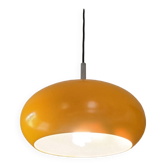 Yellow aluminum pendant light 1970 vintage
