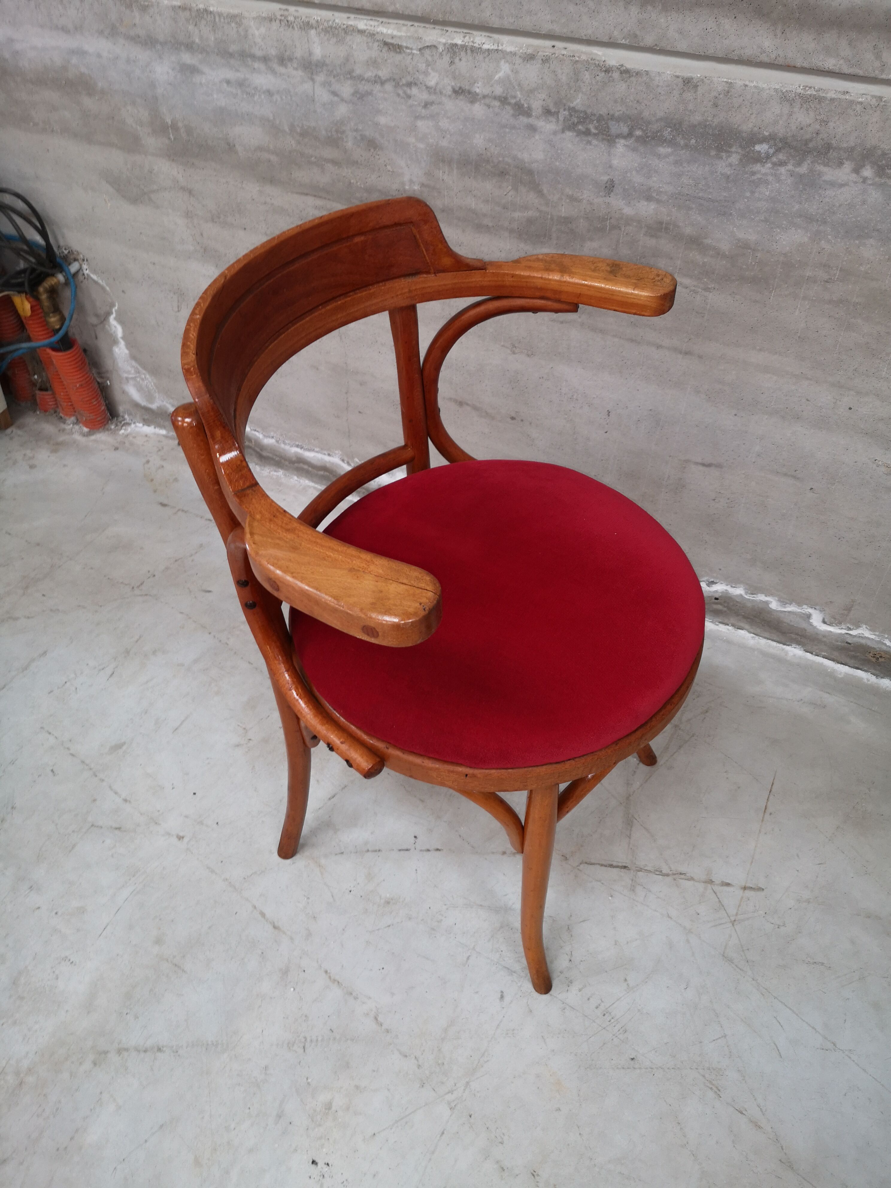 Ancien fauteuil Thonet bois courbé 1950