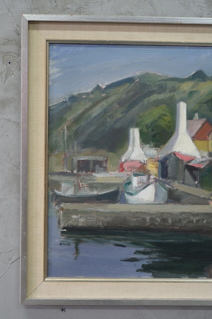 Erik Almgren, Swedish Modern Landscape, 1960s, Oil on Canvas, Framed