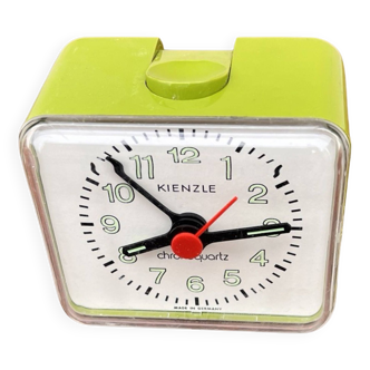 Green pop art quartz alarm clock Kienzle, Germany, 1970s.