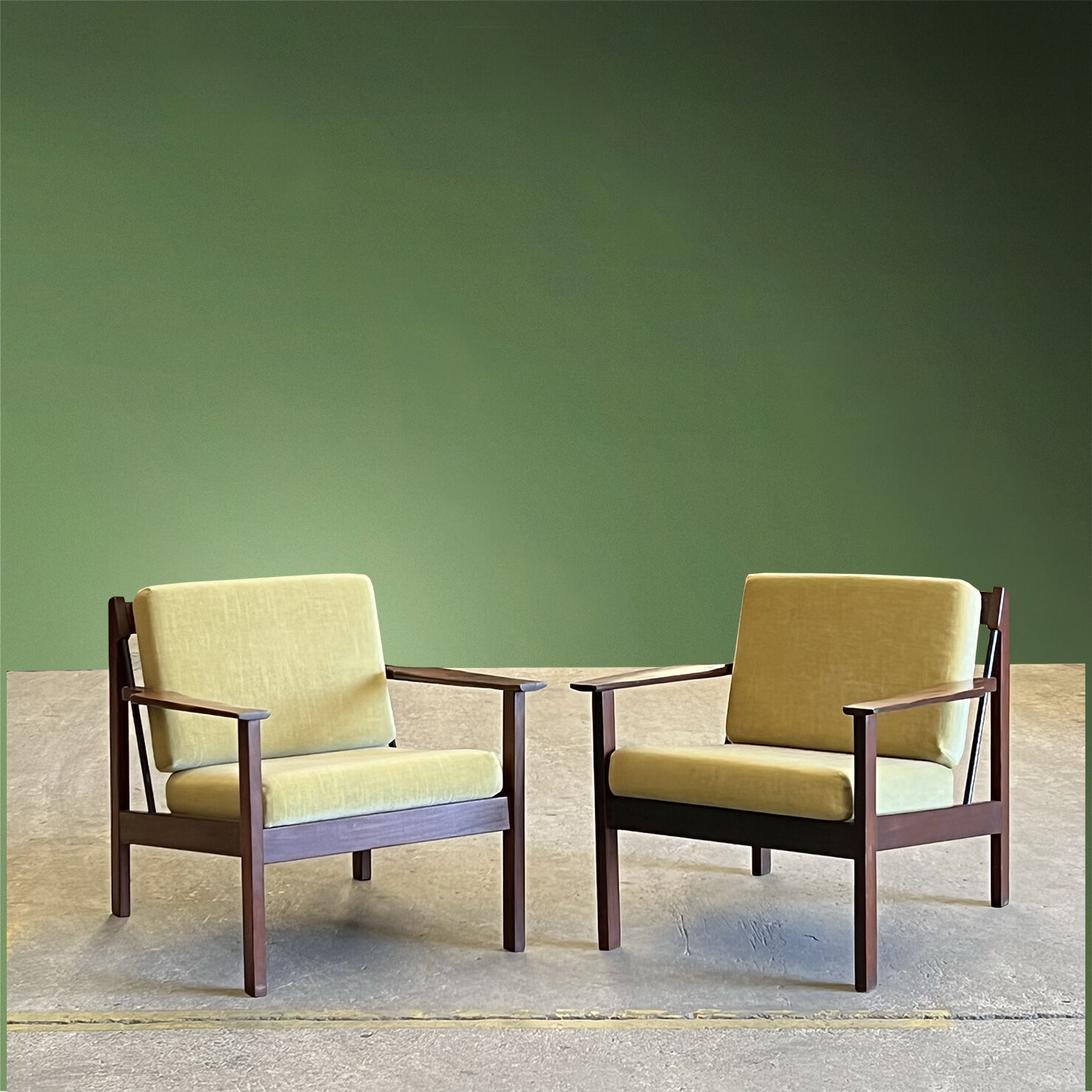 Pair of Scandinavian armchairs