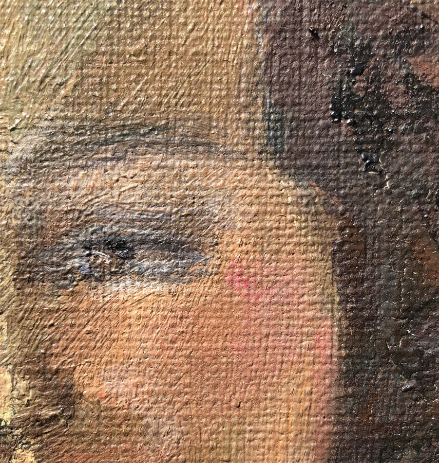 Female nude painting, oil on canvas