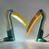 Paire de lampes Toucan par HT Huang en jaune et vert