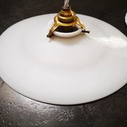 Abat-jour suspension en opaline blanche