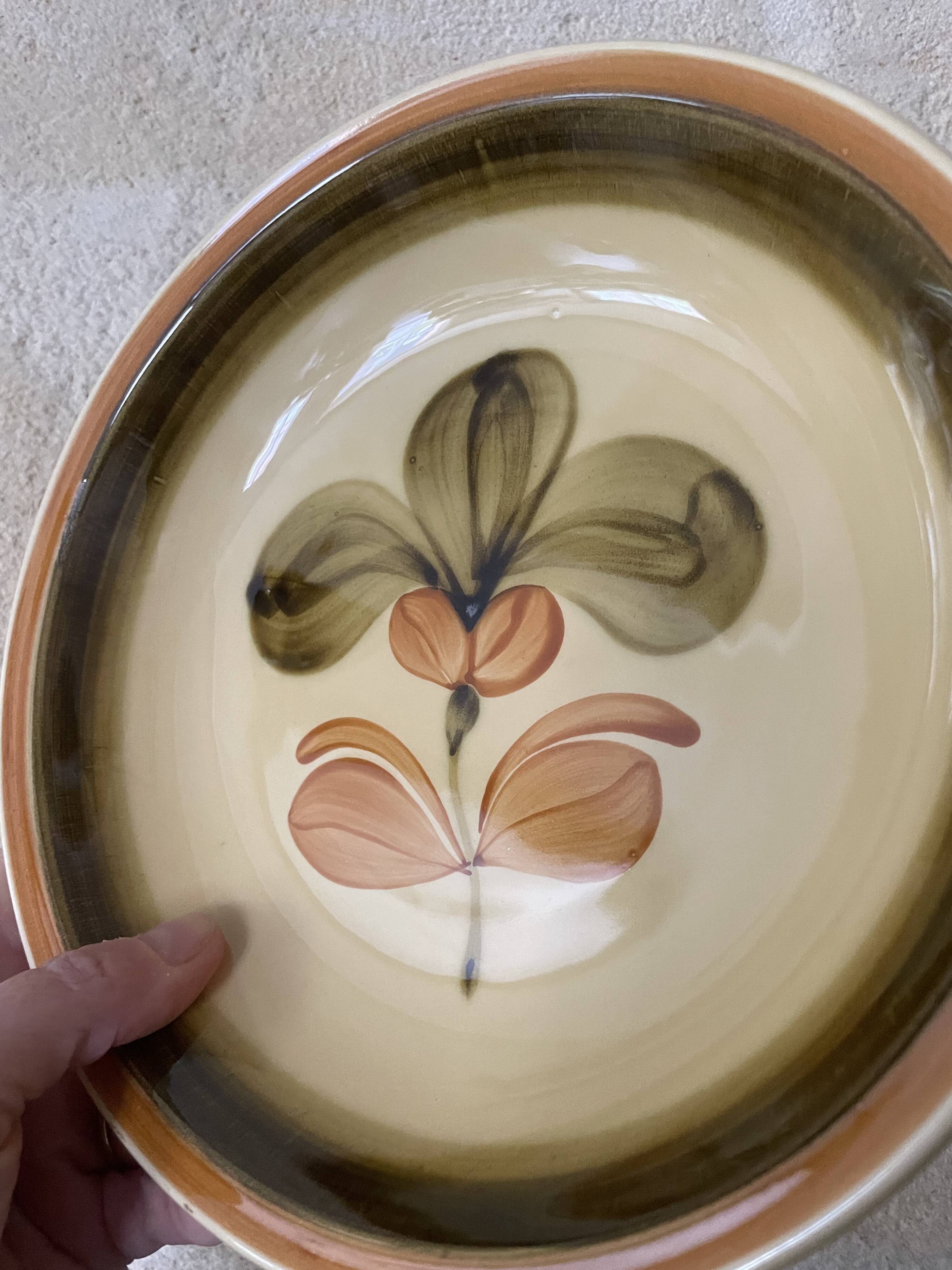 6 assiettes creuses en faïence de Gien France