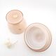 Pink glass vanity jar