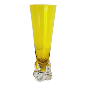vase soliflore ou grand - verre jaune