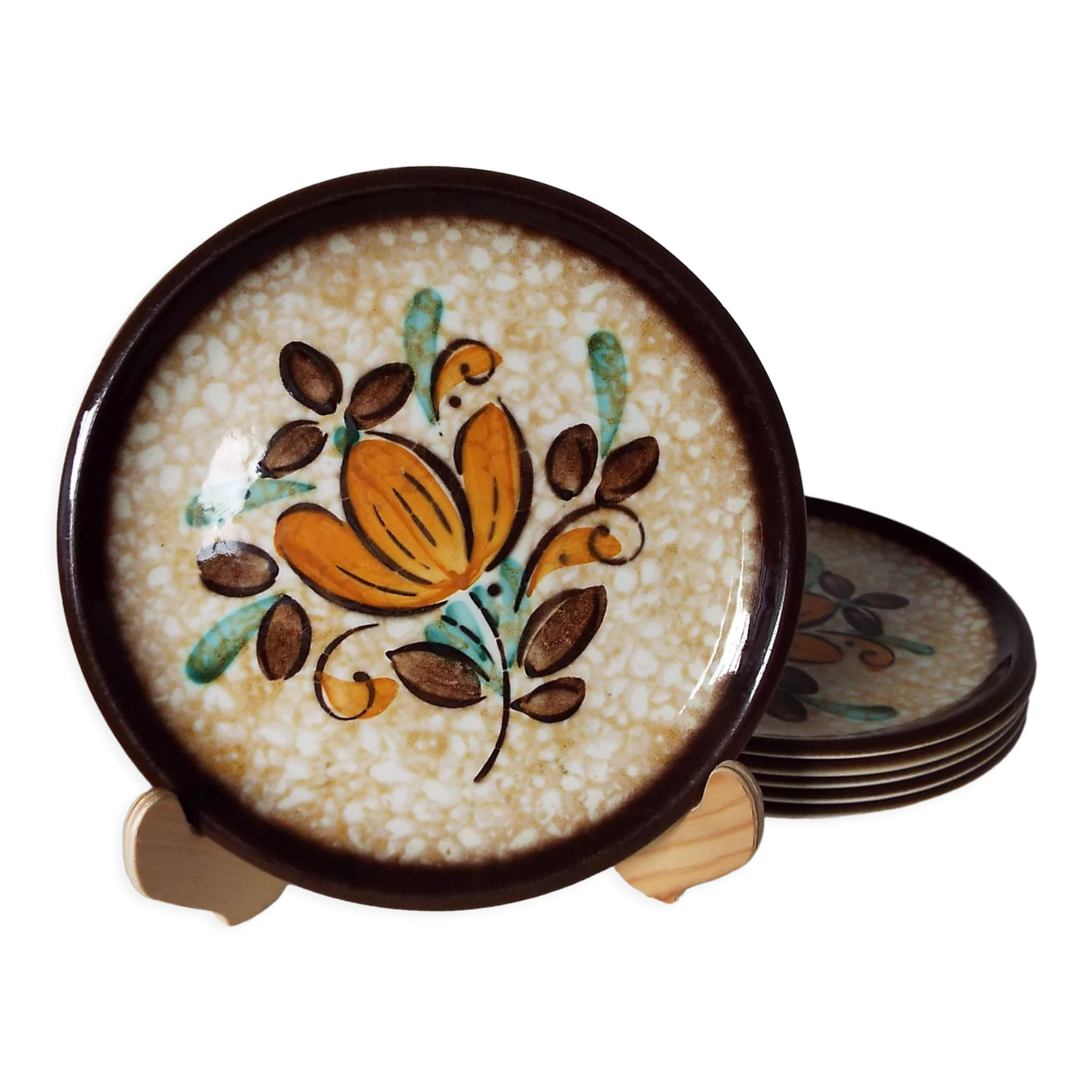 6 Boch Corfu dessert plates