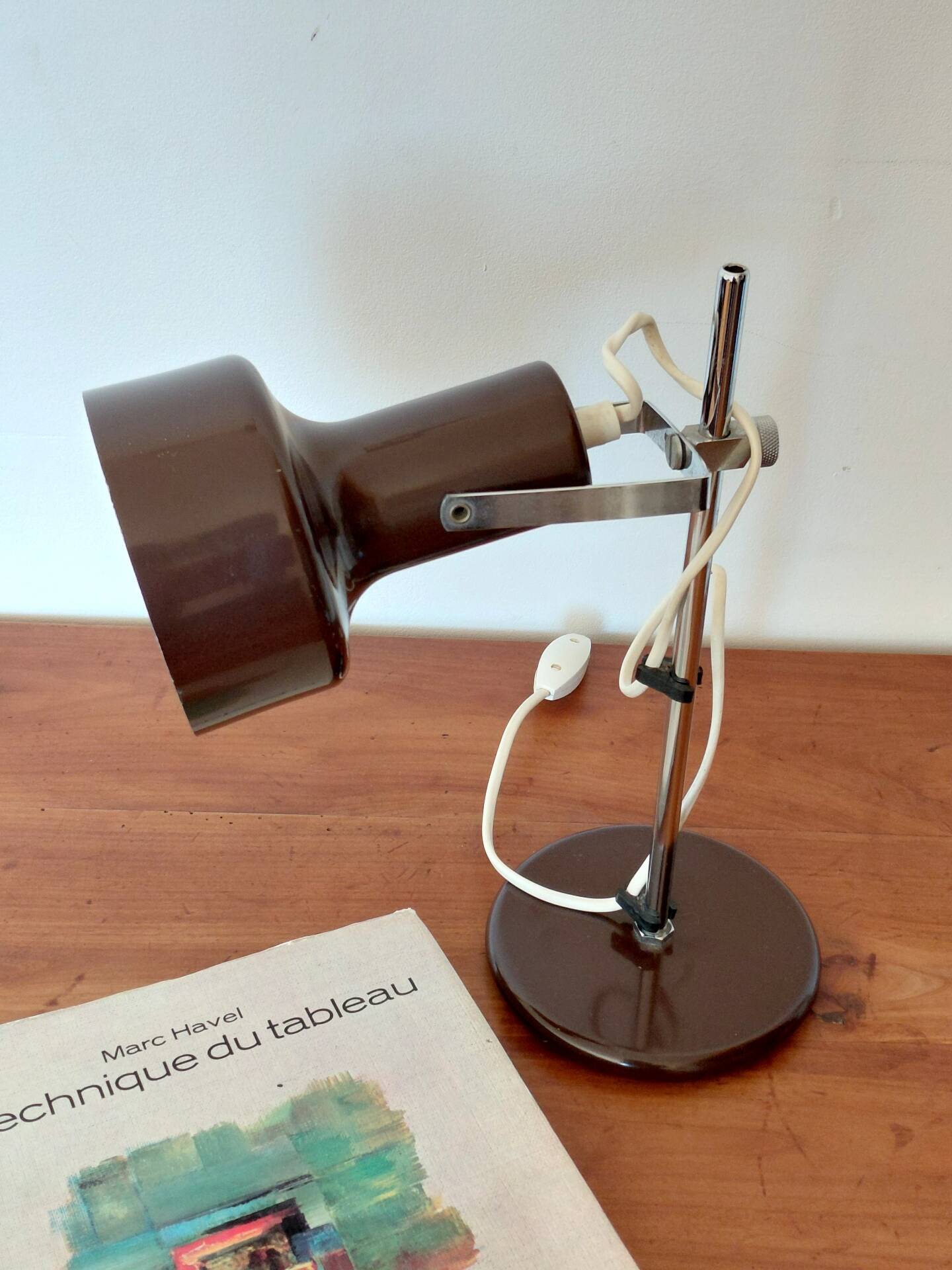 Lampe de bureau ou chevet vintage Space Age orientable-Années 70
