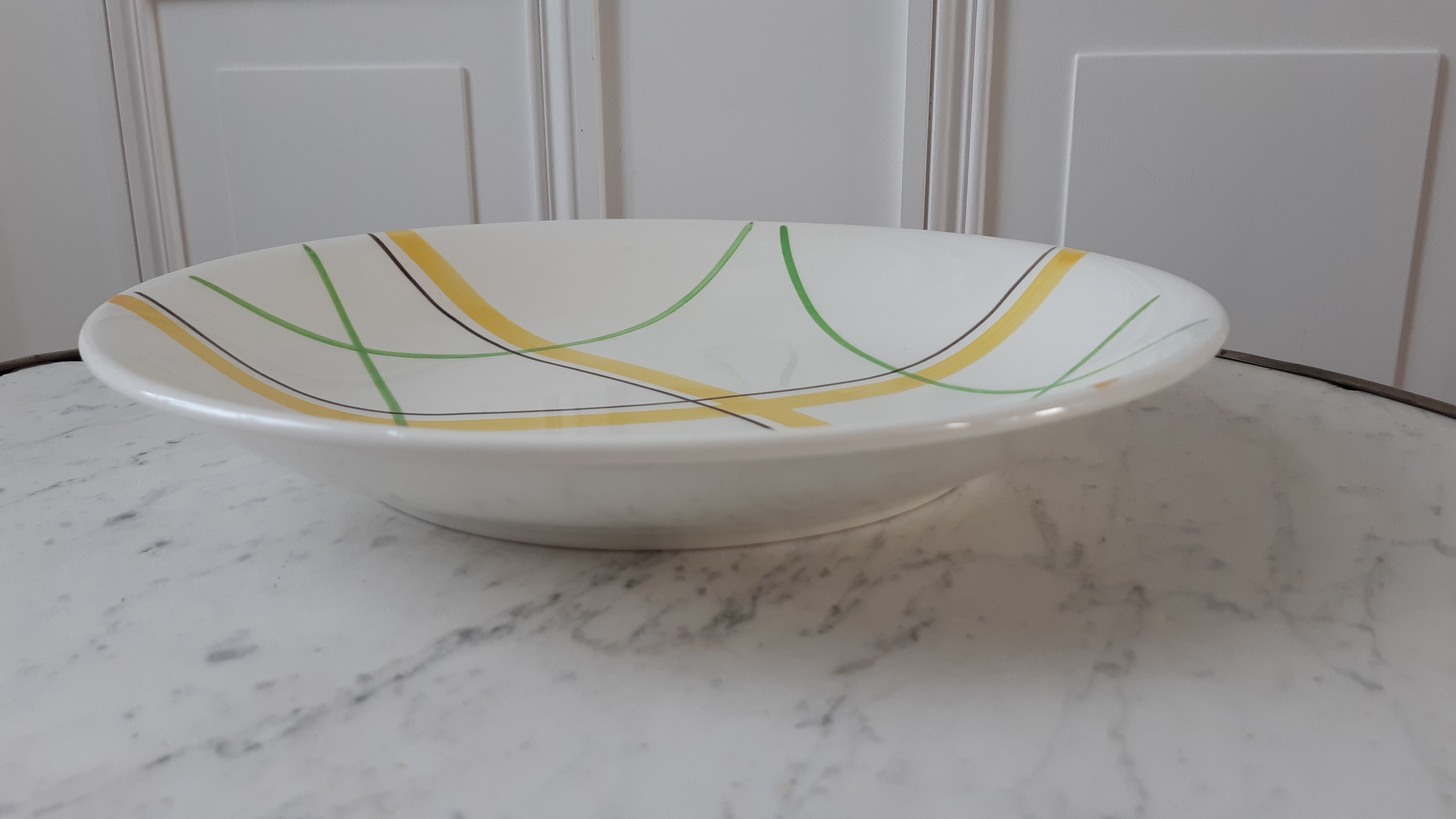 Plat creux Gien modèle Sarabande années 50-60