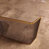 Chimney fire screen, vintage brass