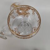 Pair of gilded Saint Louis crystal glasses, circa 1900.