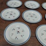 Dessert plates, set of eight, Marly decor