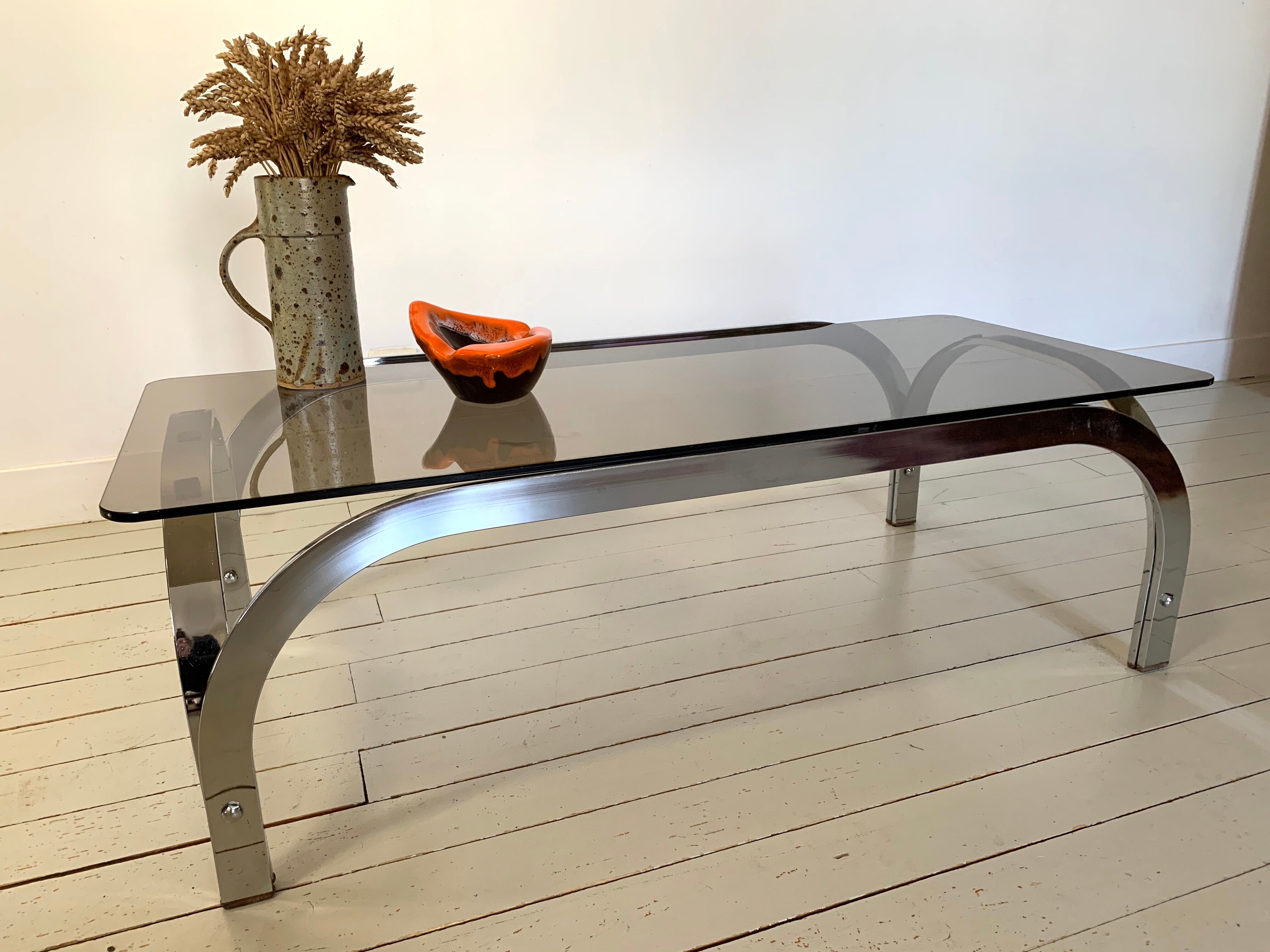 Glass coffee tables 70s