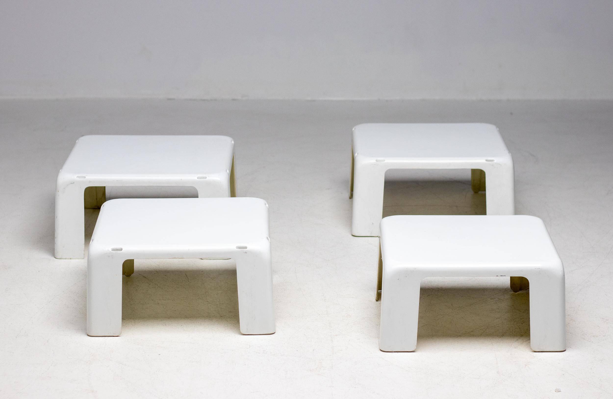 Set of four nesting tables by Mario Bellini, Quattro Gatti, Italy, 1967.