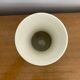 Antique vase jersey pottery ceramic white & black + vintage flower decor