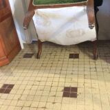 Voltaire with green velvet seat