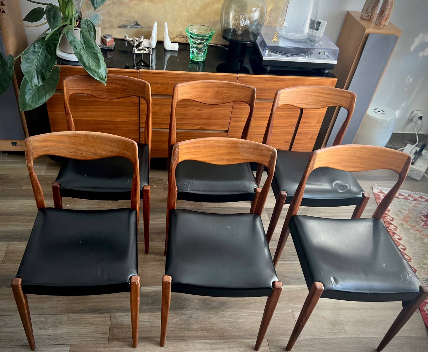 Set of 6 Roche Bobois chairs, 1960