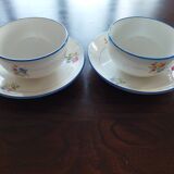 Two Salins earthenware lunch cups
