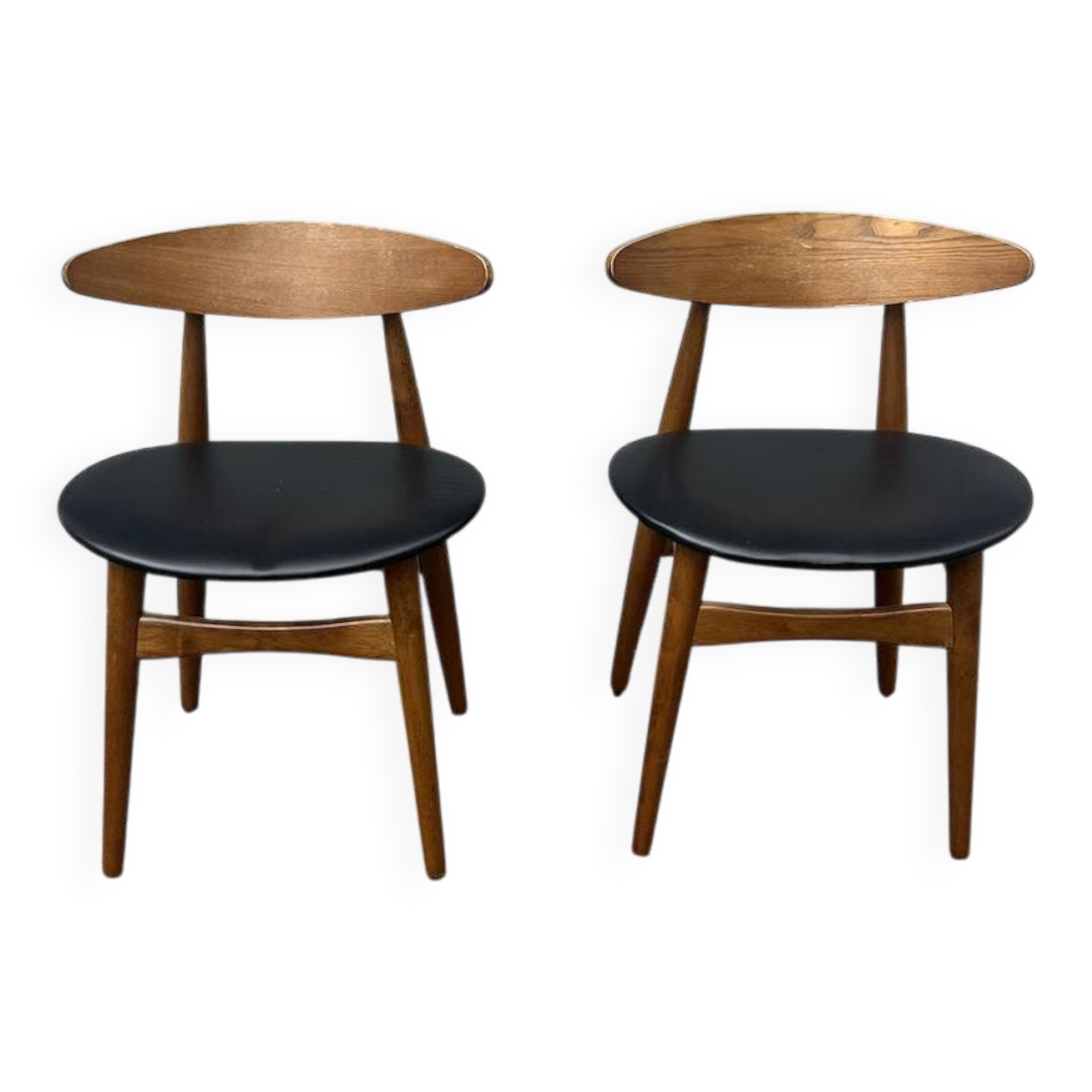 (Lot) 2 Compass Leg Scandinavian Style Chairs