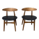 (Lot) 2 Compass Leg Scandinavian Style Chairs