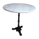 Marble and cast iron bistro table