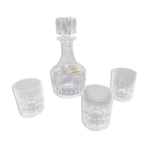 Service à whisky en - cristal