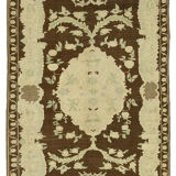 1960s handmade oriental beige carpet 148 cm x 228 cm