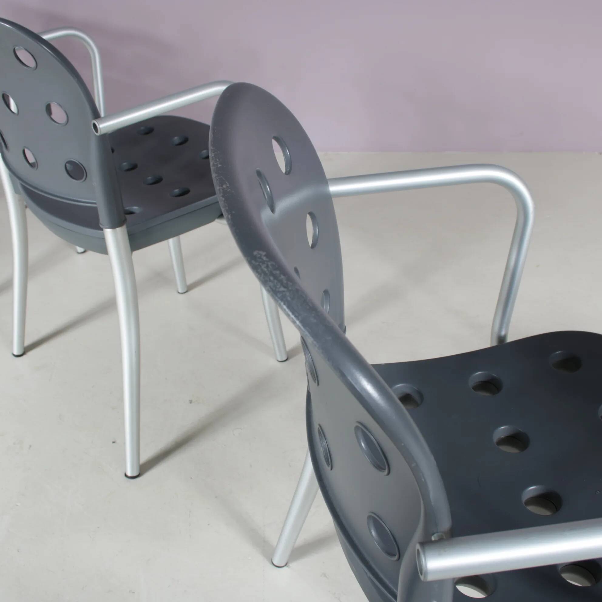 Set of 4 "Minni" chairs from the 1980s by Antonio Citterio for Halifax, Italy