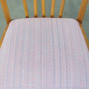 Set of 4 vintage Danish design dining chairs from the 1970s with light purple fabric seats