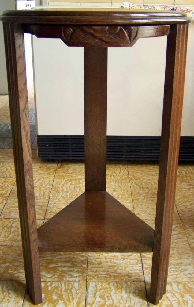 Old solid wood pedestal table