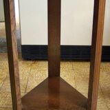 Old solid wood pedestal table