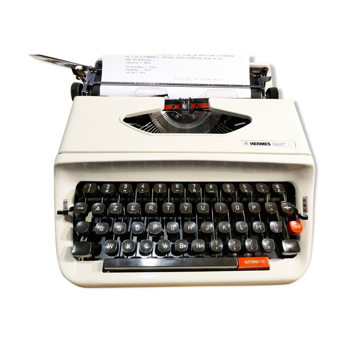 White s Baby Hermes typewriter
